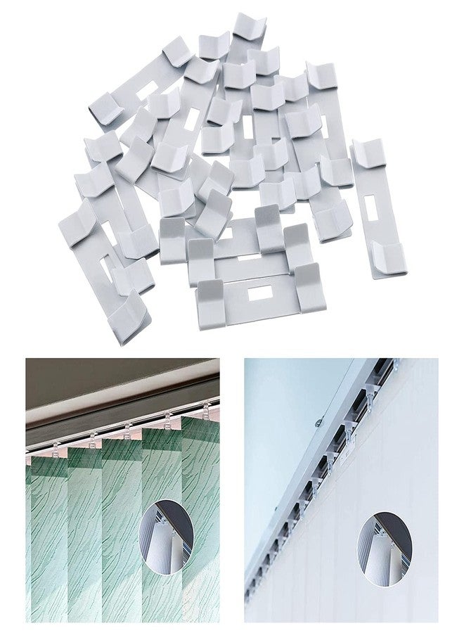 AXLIZER 30PCS Broken Missing Vertical Blinds Repair Kit 20PCS Vertical Blind Repair Tabs Replacement Clips and 10PCS Vertical Blind Repair Brackets Carrier Plus Stems Set - Image 2